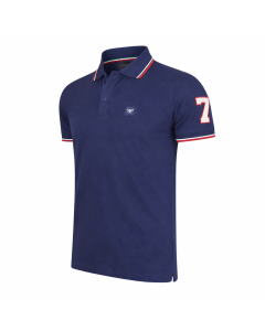 Cappuccino Italia polo applique pique heren navy