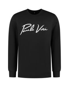 Paulo Vici logo heren sweater - zwart