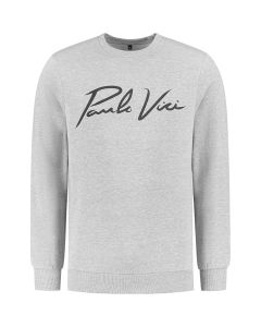 Paulo Vici logo heren sweater - grijs