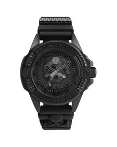 Philipp Plein Heren Horloge The Skull Zwart 44mm