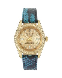 Philipp Plein horloge Queen Crystal dames goud / turquoise