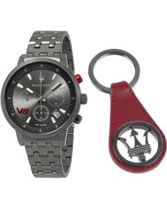Maserati GranTurismo heren cadeauset horloge + sleutelhanger