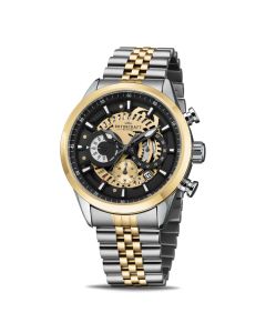 Rotorcraft Horloge Cockpit Zilver/Goud 44mm