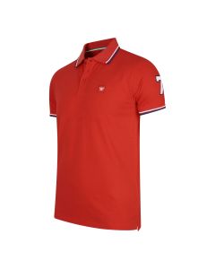Cappuccino Italia polo applique pique heren rood