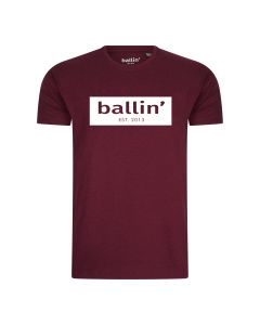 Ballin Est. 2013 Cut Out logo shirt heren burgundy rood