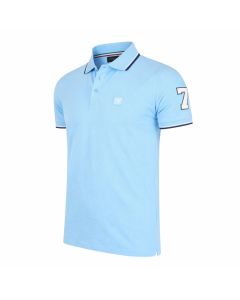 Cappuccino Italia polo applique pique heren sky blue