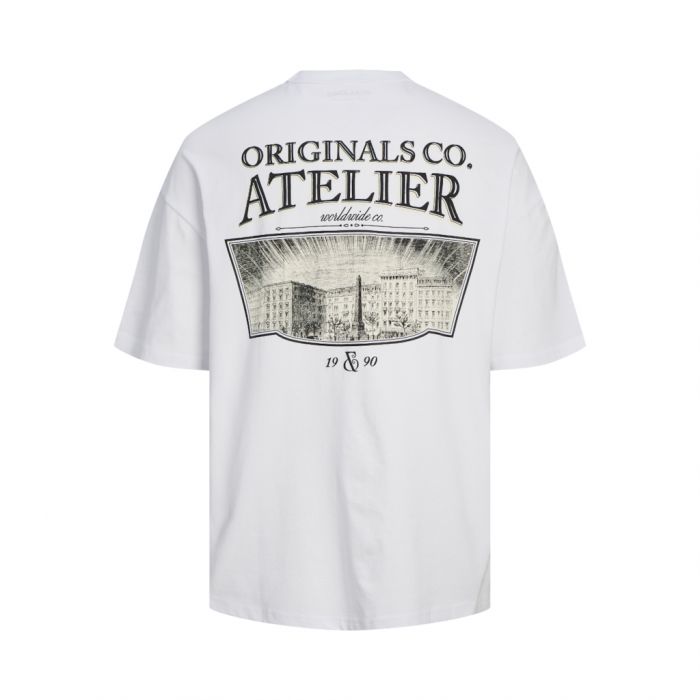 Jack Jones Santorini oversized T-shirt heren sale wit