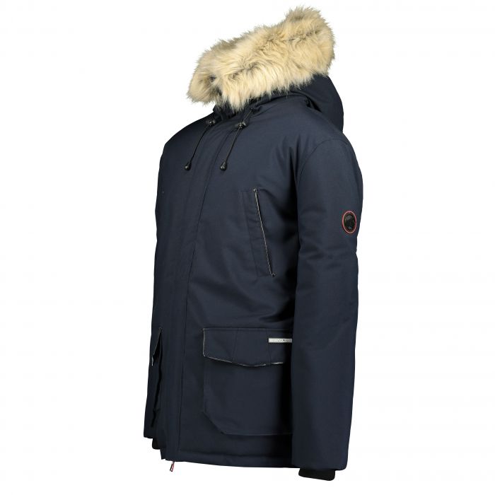 Geographical Norway Heren winterjas parka outdoor mantel luxe anorak winter parka warme jas gewatteerde AGAR, kleur: zwart, maat: S
