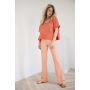 Corel Amsterdam Boa Flare Pants Coral