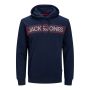 Jack & Jones Jjecorp Logo Sweat Hood Navy Blazer