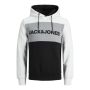 Jack & Jones JJelogo Blocking Sweat Hood White