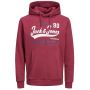 Jack & Jones JJelogo Sweat Hood 2 Col Rhododendron