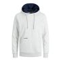 Jack & Jones JJcontrast Sweat Hood White Melange