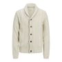 Jack & Jones JJcraig Knit Shawl Neck Cardigan White Melange