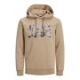 Jack & Jones Jcotech Logo Sweat Hood Dune
