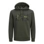 Jack & Jones Jcotech Logo Sweat Hood Forest Night