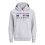 Jack & Jones JCOfreddie Sweat Hood Light Grey Melange