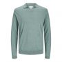 Jack & Jones Cigor linen split neck trui heren lily pad