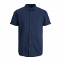 Jack & Jones Summer Korte Mouw Overhemd Navy Blazer