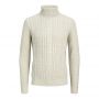 Jack & Jones Craig Knit Roll Neck White Melange