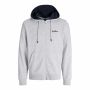 Jack & Jones Jor Tango zip sweat hood heren white melange