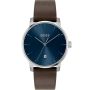 Hugo Boss Horloge Dean Blauw/Zilver/Bruin 41mm