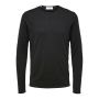 Selected Homme rocks knit crew neck heren zwart