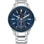Tommy Hilfiger Horloge Austin Zilver/Blauw 44mm