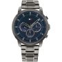 Tommy Hilfiger Horloge Jameson Grijs/Blauw 46mm