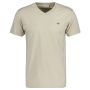 Gant slim shield V-neck tee heren silky beige
