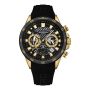 Aeromeister Horloge Driver Zwart/Goud 43mm
