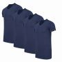 Cappuccino Italia 4-pack T-shirts V-Hals heren navy - extra lang