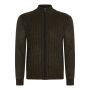 Cappuccino Italia cable Cardigan heren army groen