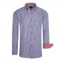 Cappuccino Italia Regular Fit Overhemd Navy Striped