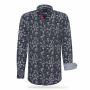 Cappuccino Italia Regular Fit Overhemd Navy Leaves