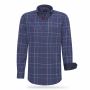 Cappuccino Italia Big Check regular fit overhemd heren navy 