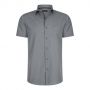 Cappuccino Italia Heren Palermo Overhemd Korte Mouw Antraciet