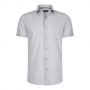 Cappuccino Italia Heren Palermo Overhemd Korte Mouw Grijs