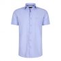 Cappuccino Italia Heren Palermo Overhemd Korte Mouw Sky Blauw