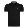 Cappuccino Italia polo plain pique heren zwart