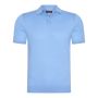 Cappuccino Italia plain Tricot polo heren sky blue