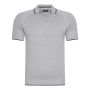 Cappuccino Italia tipped tricot polo heren grijs