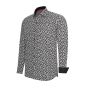 Cappuccino Italia Stretch Overhemd San Remo Flower Zwart