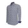 Cappuccino Italia Stretch Overhemd San Remo Flower Navy