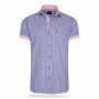 Cappuccino Italia short sleeve overhemd heren navy striped