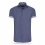 Cappuccino Italia korte mouw overhemd heren navy dotted