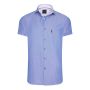 Cappuccino Italia korte mouw overhemd heren royal blue