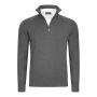 Cappuccino Italia Mock Zip Pullover Antraciet