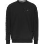 Tommy Jeans reg Linear Placement crew sweater heren zwart