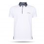 Pierre Cardin - Checked Collar Polo Wit